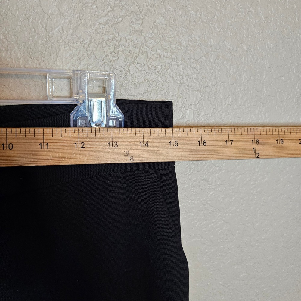 NWT H&M Black Straight Leg Pants Flat Front High Waist Size 10 - Picture 5 of 9